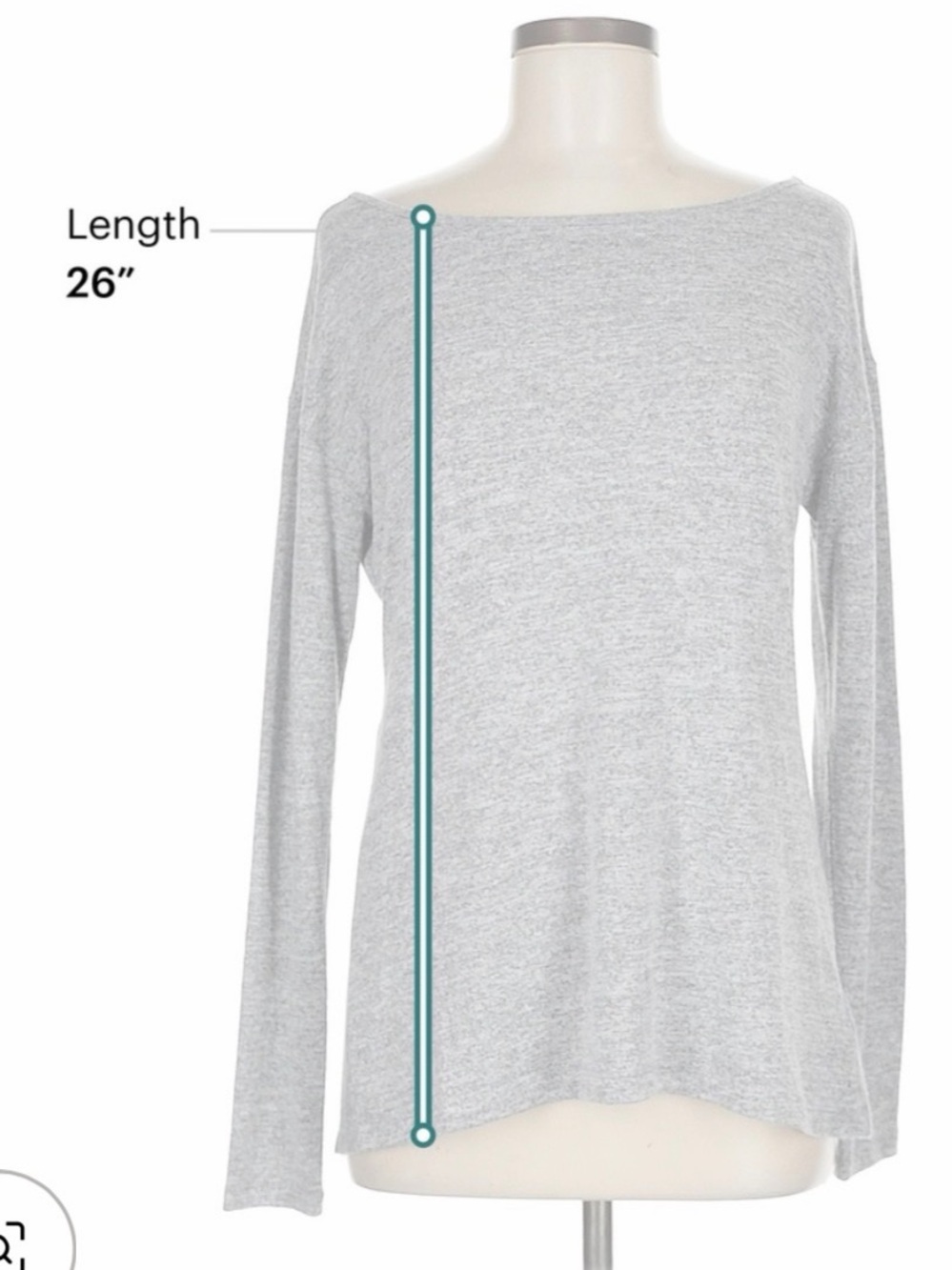 GAP Women's Light Grey Boatneck Long-Sleeve Top - Picture 5 of 9